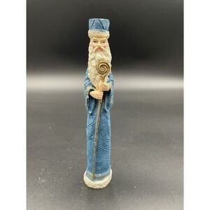 Pier 1 Thin Old World Santa in Blue & Cream